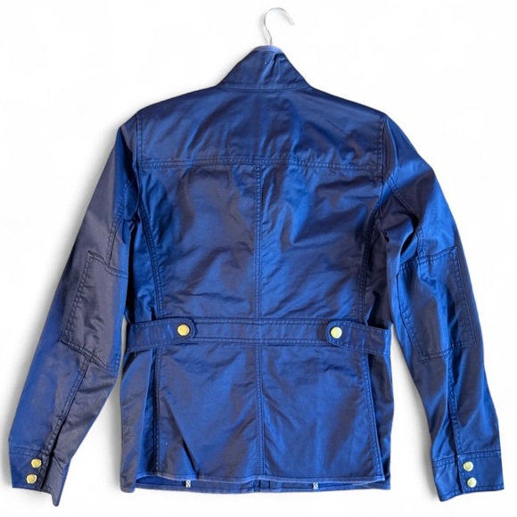 J Crew Classic Navy Blue Jacket with Gold Buttons Snaps - Picture 3 of 7